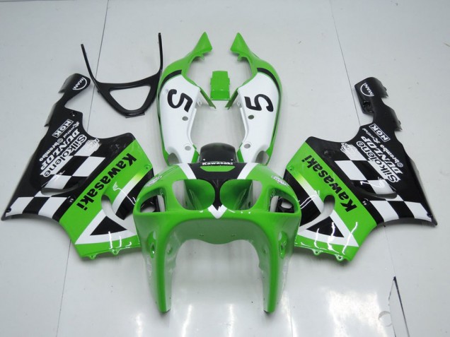 Online ZX7R 96-03 Verkleidungen - Grün Schwarz und Weiß Online ZX7R 96-03 Verkleidungen - Grün Schwarz und Weiß