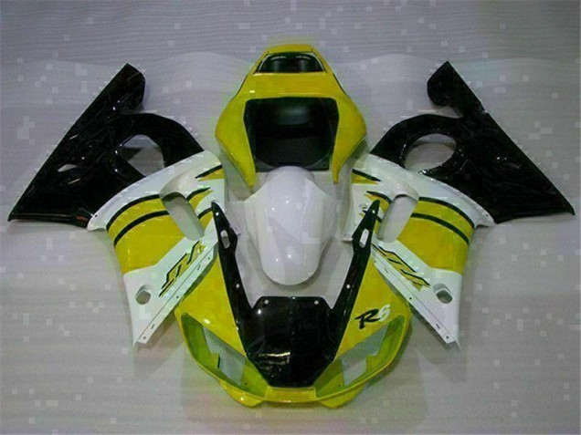 Online R6 98-02 Verkleidungen - Gelb Weiß Online R6 98-02 Verkleidungen - Gelb Weiß