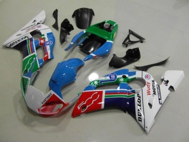 Online R6 98-02 Verkleidungen - Blau Weiß Grün Rot Wudy Motul Dunlop