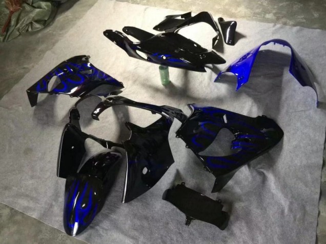 Online ZX9R 00-01 Verkleidungen - Glänzend Schwarz Blau Flamme