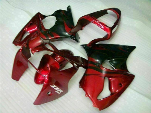 Online ZX6R 00-02 Verkleidungen - Rot Schwarz