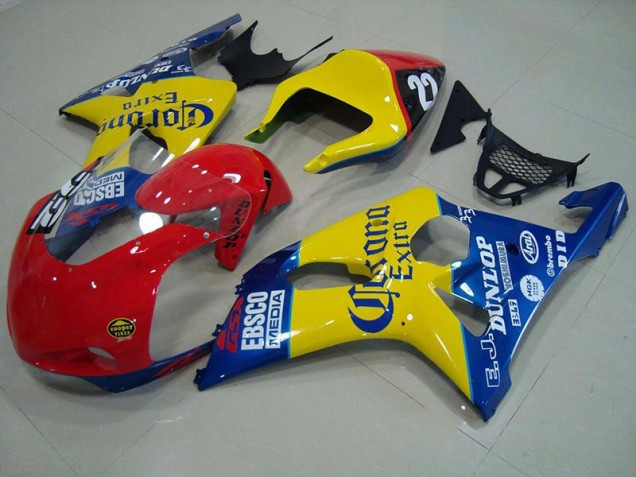 Online GSXR 1000 K1 00-02 Verkleidungen - Rot Gelb Blau Corona Rennen Online GSXR 1000 K1 00-02 Verkleidungen - Rot Gelb Blau Corona Rennen
