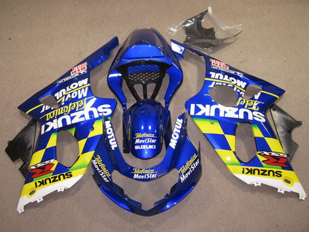 Online GSXR 1000 K1 00-02 Verkleidungen - Blau Gelb Telefonica Movistar Online GSXR 1000 K1 00-02 Verkleidungen - Blau Gelb Telefonica Movistar