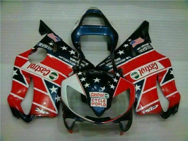 Online CBR 600 F4i 01-03 Verkleidungen - Rot Weiß Blau Castrol Cycle World