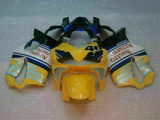 Online CBR 600 F4i 01-03 Verkleidungen - Gelb Silber Nastro Azzurro