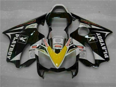 Online CBR 600 F4i 01-03 Verkleidungen - Gelb Silber Schwarz Playboy