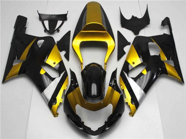 Online GSXR 600 / 750 K1 K2 K3 01-03 Verkleidungen - Gold Schwarz Online GSXR 600 / 750 K1 K2 K3 01-03 Verkleidungen - Gold Schwarz