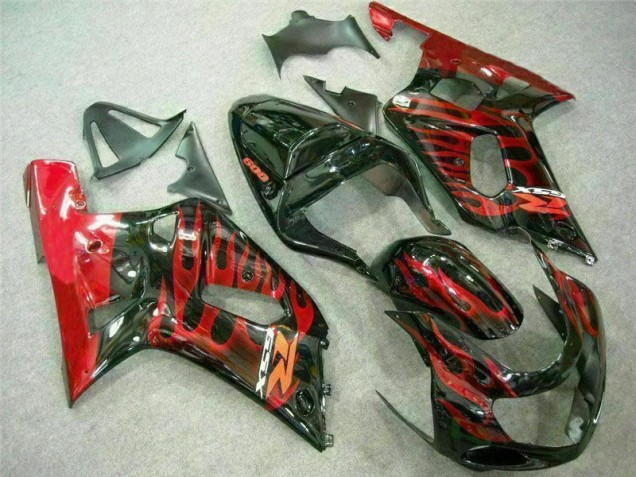 Online GSXR 600 / 750 K1 K2 K3 01-03 Verkleidungen - Rot Schwarz Online GSXR 600 / 750 K1 K2 K3 01-03 Verkleidungen - Rot Schwarz