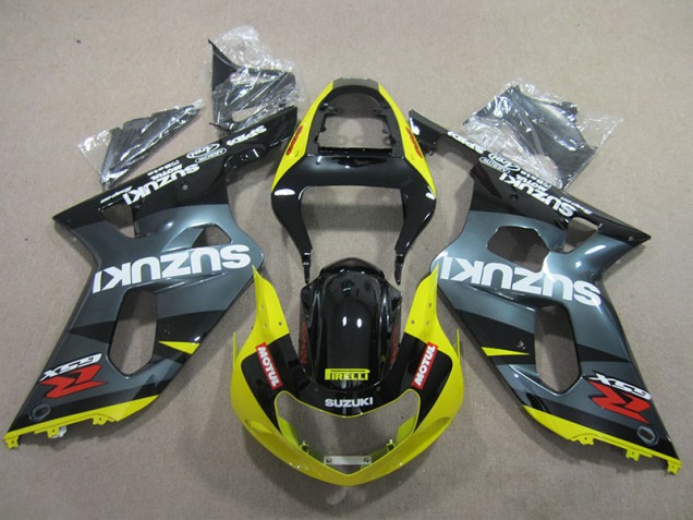 Online GSXR 600 K1 K2 K3 01-03 Verkleidungen - Schwarz Gelb Motul