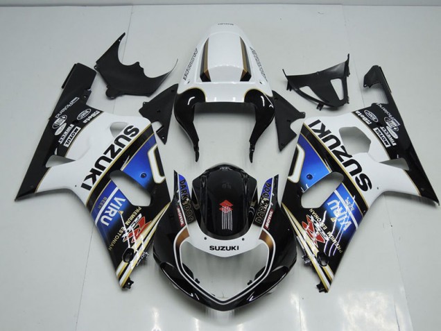 Online GSXR 750 K1 K2 K3 01-03 Verkleidungen - Schwarz Weiß Blau Viru Online GSXR 750 K1 K2 K3 01-03 Verkleidungen - Schwarz Weiß Blau Viru