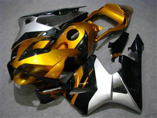 Online CBR 600 RR 03-04 Verkleidungen - Gold Silber Schwarz Online CBR 600 RR 03-04 Verkleidungen - Gold Silber Schwarz