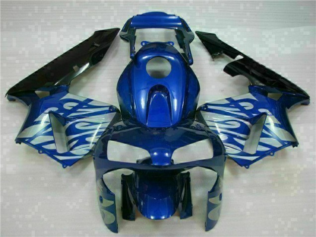 Online CBR 600 RR 03-04 Verkleidungen - Blau mit silberner Flamme Online CBR 600 RR 03-04 Verkleidungen - Blau mit silberner Flamme