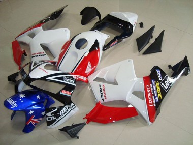 Online CBR 600 RR 03-04 Verkleidungen - Weiß Schwarz Rot Lee