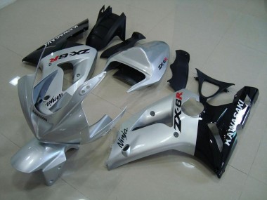 Online ZX6R 03-04 Verkleidungen - Silber Schwarz