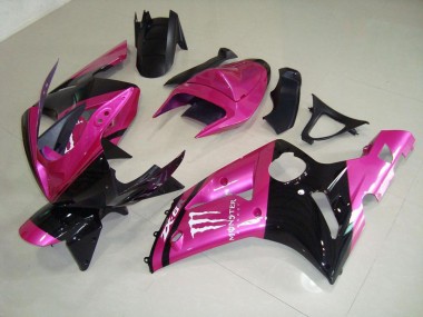 Online ZX6R 03-04 Verkleidungen - Rosa Schwarz Monster