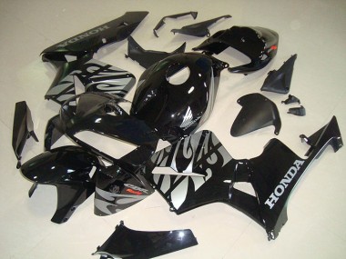 Online CBR 600 RR 05-06 Verkleidungen - Schwarze Weiße Flamme
