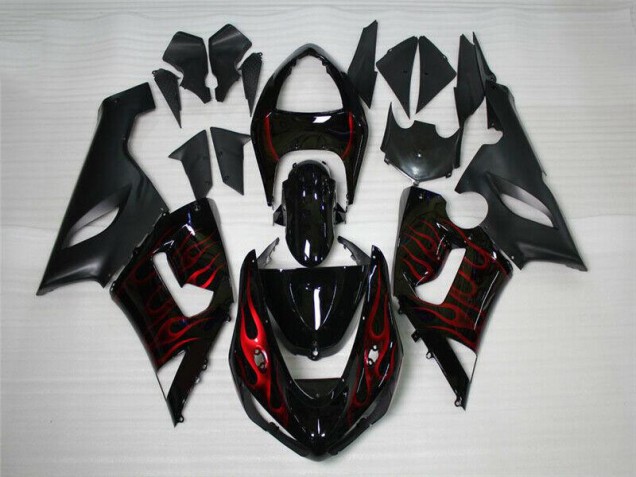Online ZX6R 05-06 Verkleidungen - Rot Schwarz Online ZX6R 05-06 Verkleidungen - Rot Schwarz