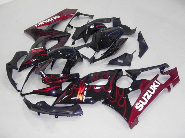 Online GSXR 1000 K5 05-06 Verkleidungen - Rot Flamme Online GSXR 1000 K5 05-06 Verkleidungen - Rot Flamme