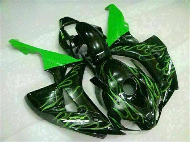 Online CBR 1000 RR 06-07 Verkleidungen - Grüne Flamme Schwarz Online CBR 1000 RR 06-07 Verkleidungen - Grüne Flamme Schwarz