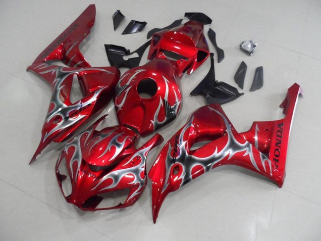 Online CBR 1000 RR 06-07 Verkleidungen - Rot mit Schwarz Grau Flamme Online CBR 1000 RR 06-07 Verkleidungen - Rot mit Schwarz Grau Flamme