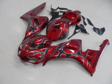 Online CBR 1000 RR 06-07 Verkleidungen - Rot Silber Flamme