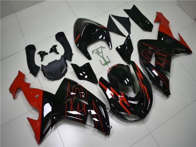 Online ZX10R 06-07 Verkleidungen - Schwarz Rot Online ZX10R 06-07 Verkleidungen - Schwarz Rot
