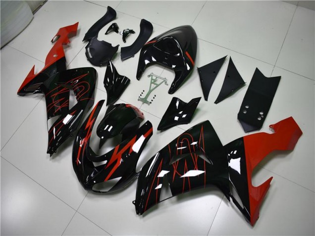 Online ZX10R 06-07 Verkleidungen - Schwarz Rot Online ZX10R 06-07 Verkleidungen - Schwarz Rot