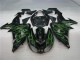 Online ZX10R 06-07 Verkleidungen - Schwarze Grüne Flamme Online ZX10R 06-07 Verkleidungen - Schwarze Grüne Flamme