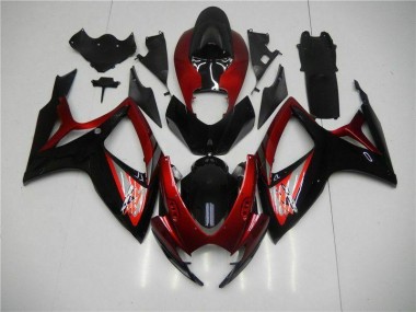 Online GSXR 600 / 750 K6 06-07 Verkleidungen & Plastik - Rot Schwarz
