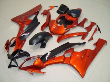 Online R6 06-07 Verkleidung - Orange Matt schwarz