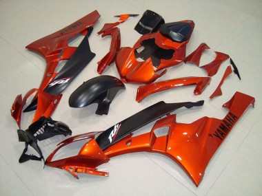 Online R6 06-07 Verkleidungen - Orange Matt schwarz