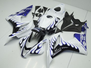 Online CBR 600 RR 07-08 Verkleidungen - Weiß Blau Flamme