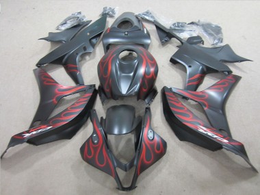 Online CBR 600 RR 07-08 Verkleidungen - Schwarz mit roter Flamme