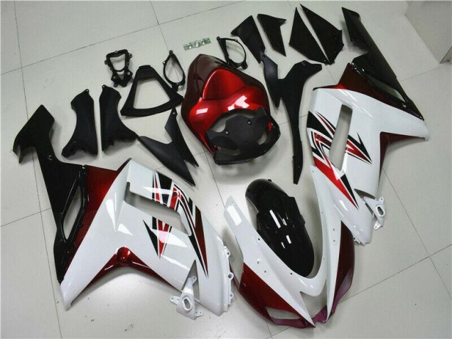 Online ZX6R 07-08 Verkleidungen - Weiß Schwarz Rot Online ZX6R 07-08 Verkleidungen - Weiß Schwarz Rot