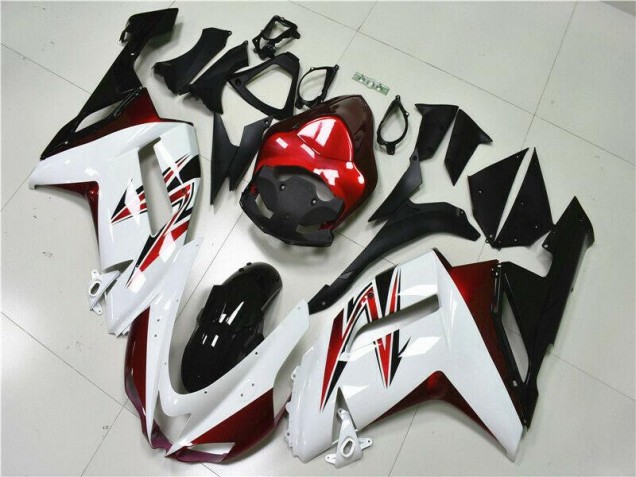 Online ZX6R 07-08 Verkleidungen - Weiß Schwarz Rot Online ZX6R 07-08 Verkleidungen - Weiß Schwarz Rot