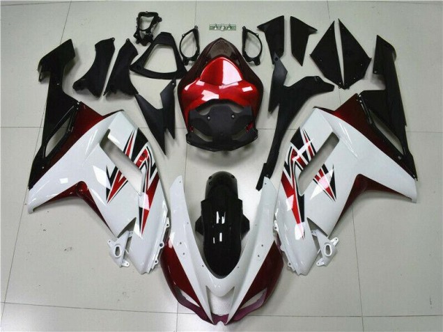 Online ZX6R 07-08 Verkleidungen - Weiß Schwarz Rot Online ZX6R 07-08 Verkleidungen - Weiß Schwarz Rot