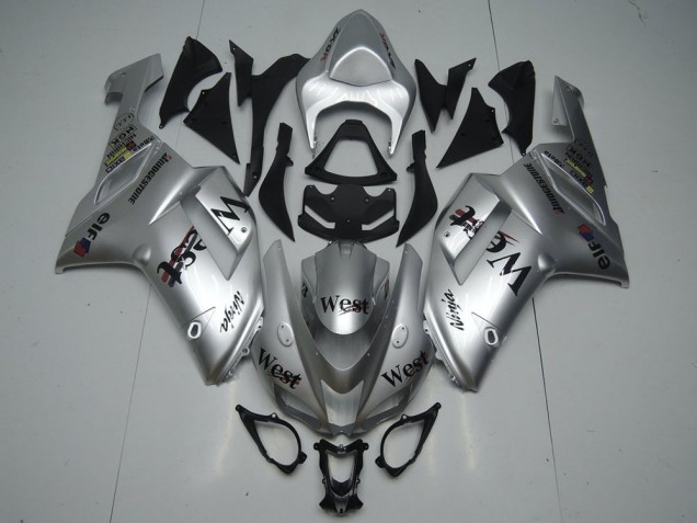 Online ZX6R 07-08 Verkleidungen - Silber West Online ZX6R 07-08 Verkleidungen - Silber West