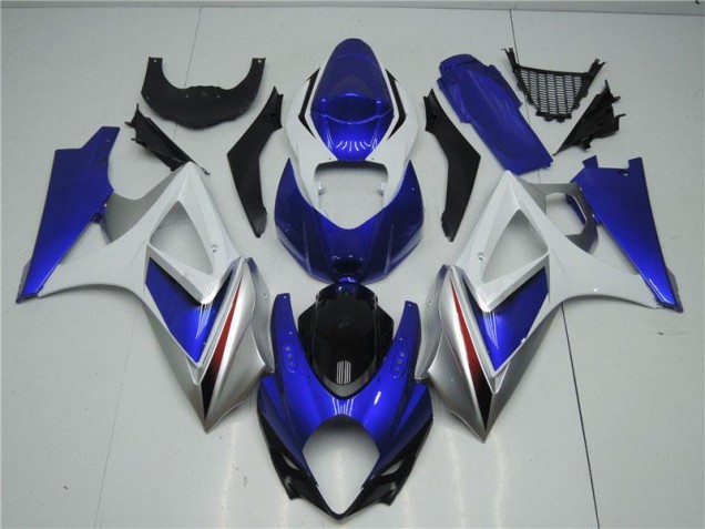 Online GSXR 1000 K7 07-08 Verkleidung - Blau Weiß Online GSXR 1000 K7 07-08 Verkleidung - Blau Weiß
