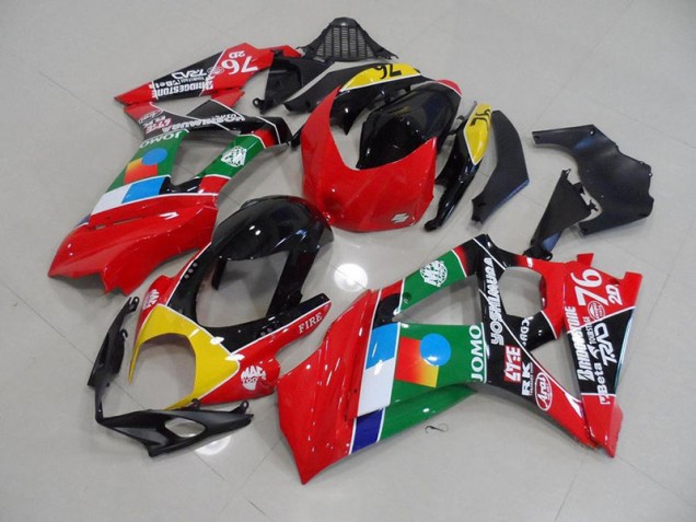 Online GSXR 1000 K7 07-08 Verkleidungen - Rot und Grün Online GSXR 1000 K7 07-08 Verkleidungen - Rot und Grün