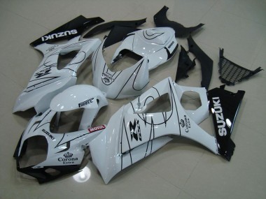 Online GSXR 1000 K7 07-08 Verkleidungen - Weiß Corona
