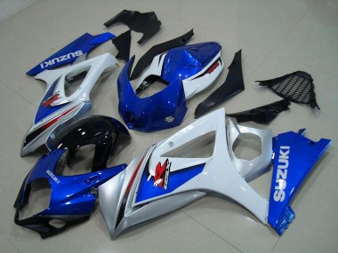 Online GSXR 1000 K7 07-08 Verkleidungen - Weiß Blau