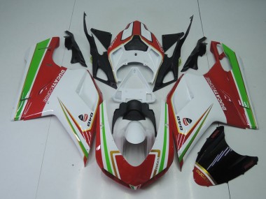 Online Ducati 848 1098 1198 07-14 Verkleidungen - Rot Weiß Und Grün