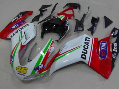 Online Ducati 848 1098 1198 07-14 Verkleidungen - Rot Weiß Gelb 46