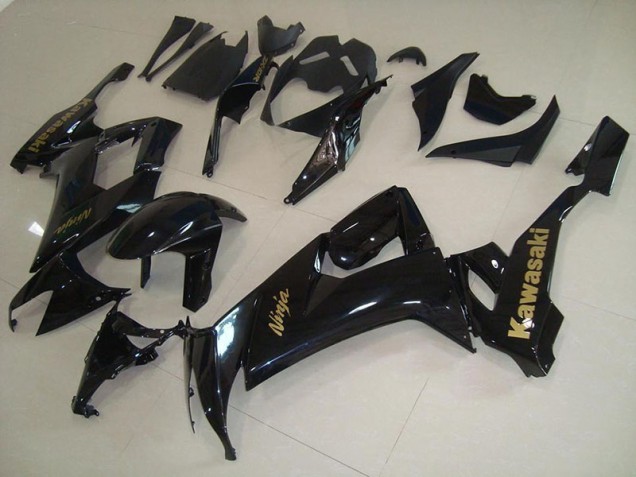 Online ZX10R 08-10 Verkleidungen - Glänzend Schwarz mit goldenem Aufkleber Online ZX10R 08-10 Verkleidungen - Glänzend Schwarz mit goldenem Aufkleber