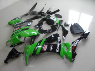 Online ZX10R 08-10 Verkleidungen - Grün Schwarzer Kick