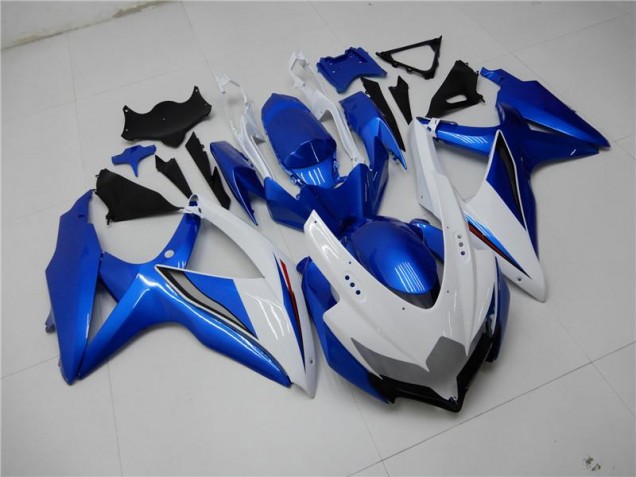 Online GSXR 600 / 750 K8 08-10 Verkleidung - Weiß Blau Online GSXR 600 / 750 K8 08-10 Verkleidung - Weiß Blau