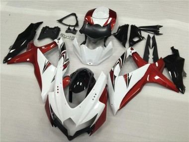 Online GSXR 600 / 750 K8 08-10 Verkleidungen - Weiß Rot Schwarz