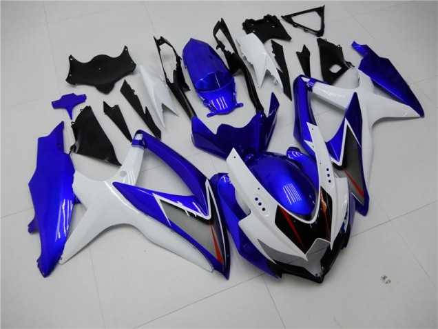 Online GSXR 600 / 750 K8 08-10 Verkleidungen - Weiß Blau Online GSXR 600 / 750 K8 08-10 Verkleidungen - Weiß Blau
