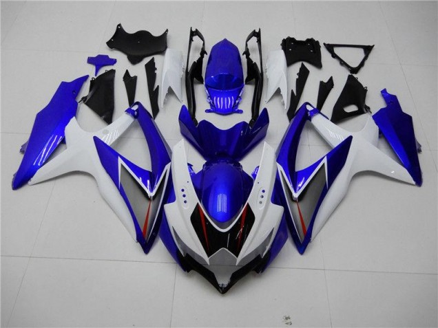 Online GSXR 600 / 750 K8 08-10 Verkleidungen - Weiß Blau Online GSXR 600 / 750 K8 08-10 Verkleidungen - Weiß Blau