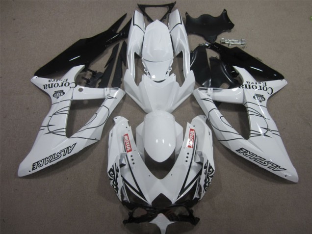 Online GSXR 600 K8 08-10 Verkleidungen - Weiß Schwarz Corona Extra Motul Online GSXR 600 K8 08-10 Verkleidungen - Weiß Schwarz Corona Extra Motul